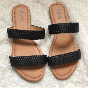 Qupid braided strap sandals